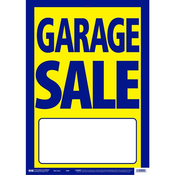 Hy-Ko Garage Sale Street Sign 29 In Sign 13" x 29", 5PK A24250 - main
